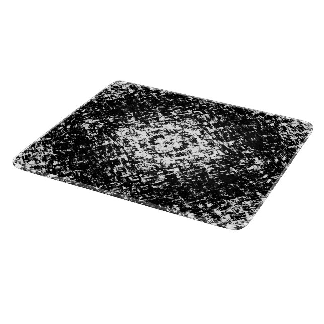 Hypnotic Abstract Black And White Modern Art Cutting Board (Corner)