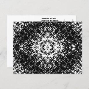 Hypnotic Abstract Black And White Modern Art Postcard