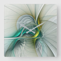 Hypnotic Abstract Golden Turquoise Teal Fractal