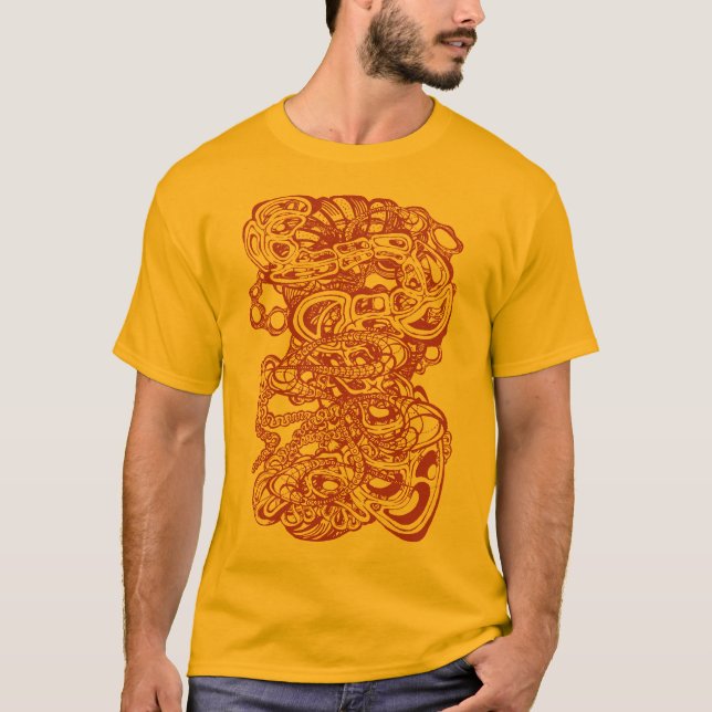 Hypnotic Amorphous Phantasmagoric Modern Groovy  T-Shirt (Front)