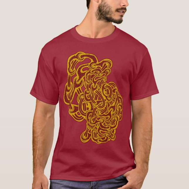 Hypnotic Amorphous Phantasmagoric Modern Groovy  T-Shirt (Front)