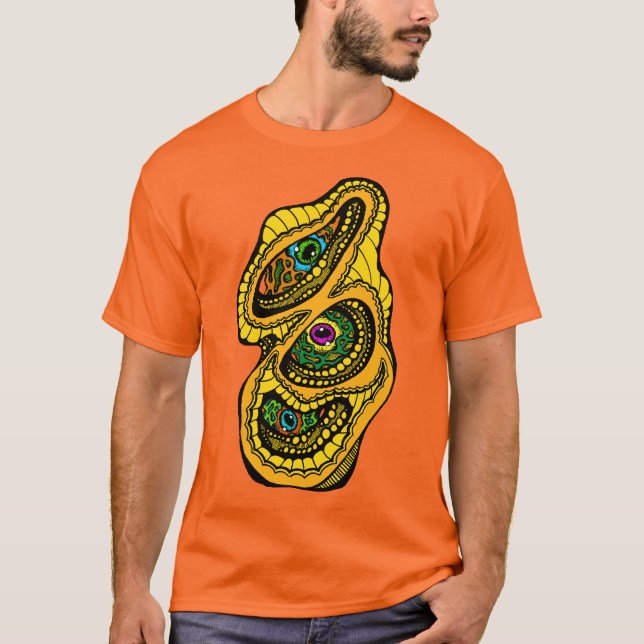 Hypnotic Amorphous Phantasmagoric Modern Groovy  T-Shirt (Front)