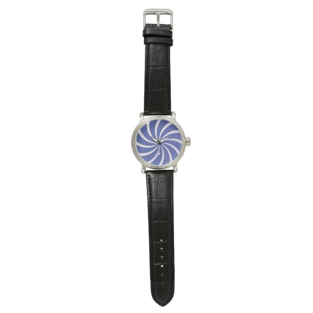 Hypnotic Azure Aura Minimalist Wristwatch (Flat)