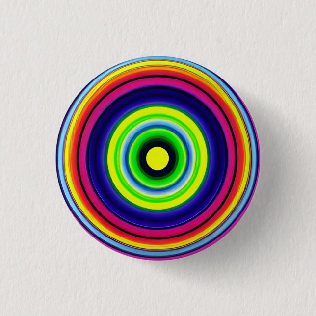 Hypnotic Circles 3 Cm Round Badge (Front)