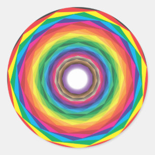 hypnotic colour swatches classic round sticker