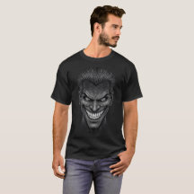 Hypnotic Contour Line Art Evil Grin Sinister Face