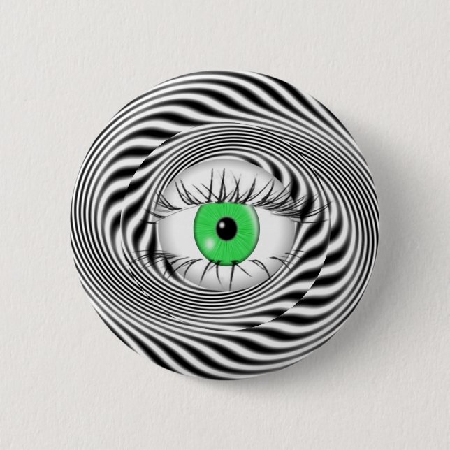 HYPNOTIC EYE - HYPNOTIST 6 CM ROUND BADGE (Front)