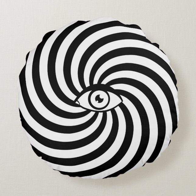 Hypnotic eye round cushion (Back)
