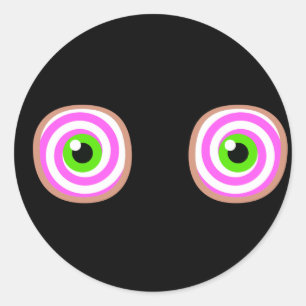 Hypnotic eyes classic round sticker