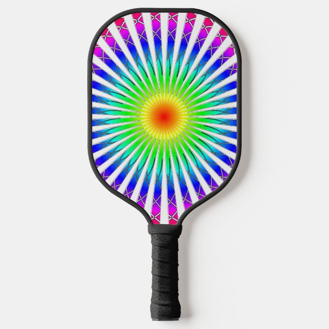 Hypnotic Flower Pickleball Paddle (Front)