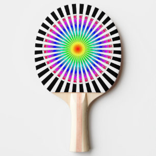 Hypnotic Flower Ping Pong Paddle