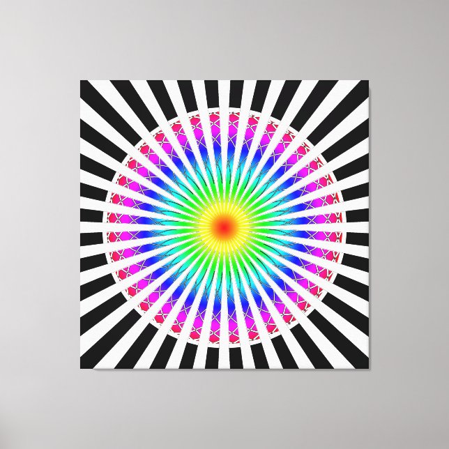 Hypnotic Flower Stretched Canvas Print (Front)