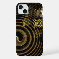 Hypnotic Golden Waves Modern Abstract Art
