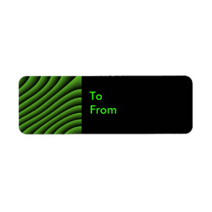 Hypnotic Green Wavy Lines Custom Gift Tags