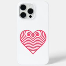 Hypnotic Love – Minimalist Red Contoured Heart