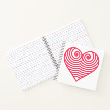 Hypnotic Love – Minimalist Red Contoured Heart