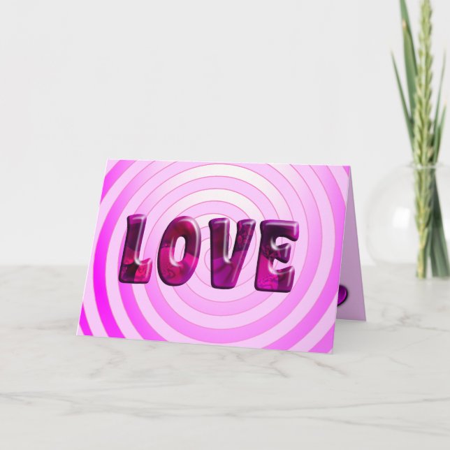 Hypnotic Love Valentines Day Greeting Card (Front)