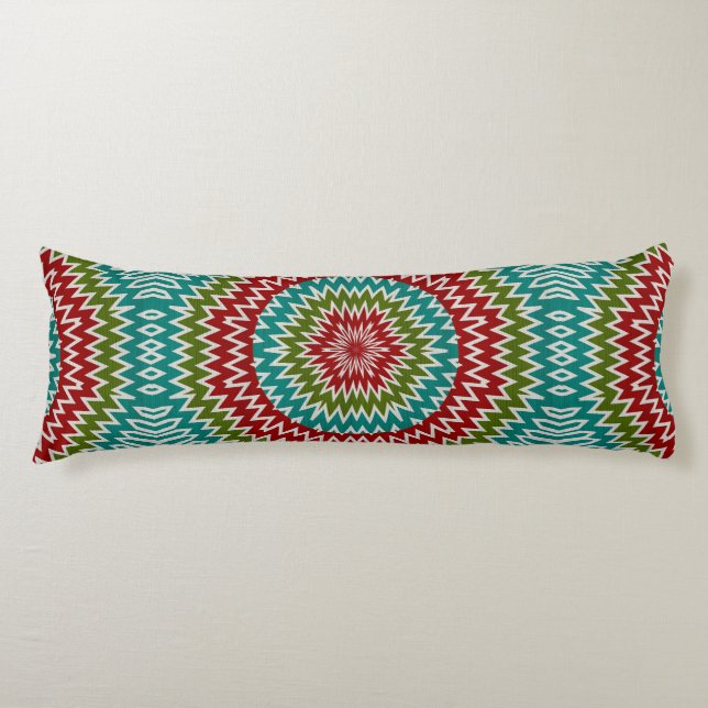 Hypnotic mandalaic flower body cushion (Front)