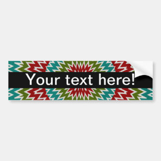 Hypnotic mandalaic flower bumper sticker