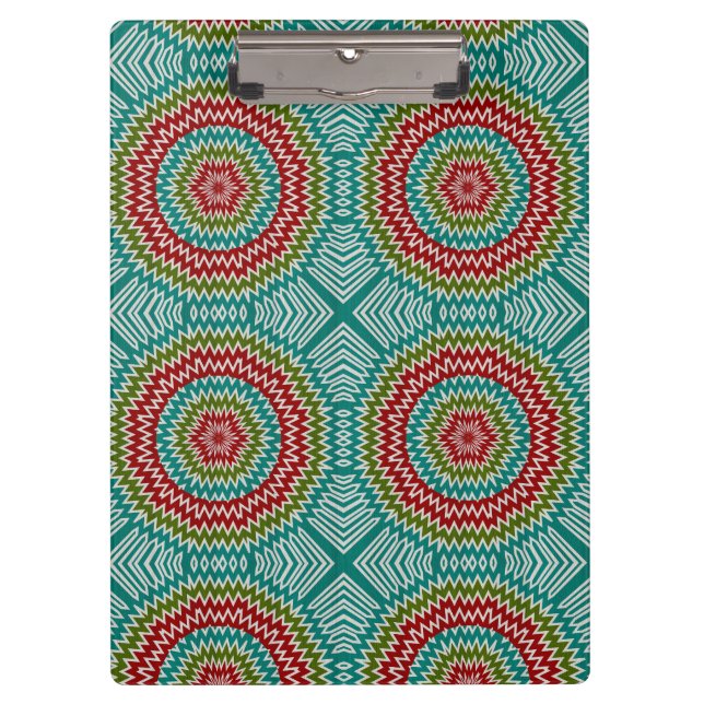 Hypnotic mandalaic flower clipboard (Front)