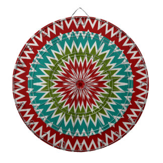 Hypnotic mandalaic flower dartboard