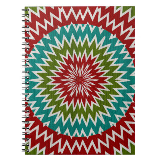 Hypnotic mandalaic flower notebook