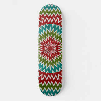 Hypnotic mandalaic flower skateboard