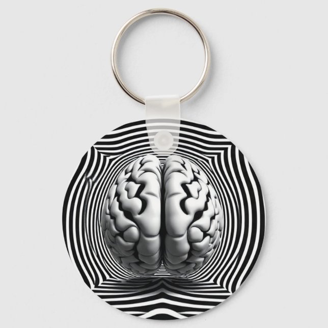 Hypnotic Mind Maze – Dive Into the Spiral Key Ring (Front)