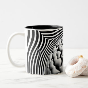  Hypnotic Mind Maze Two-Tone Coffee Mug