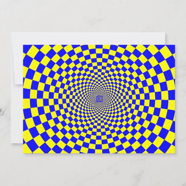 Hypnotic Optical Illusion Invitation (Front)