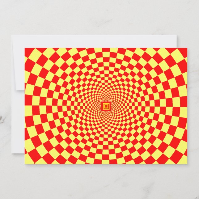 Hypnotic Optical Illusion Invitation (Front)