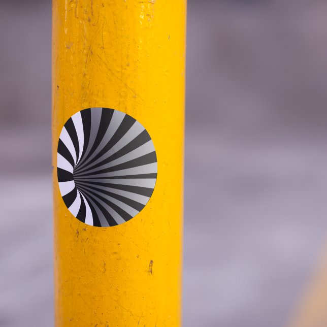 Hypnotic Optical Illusion Spiral Psychedelic Classic Round Sticker (Creator Uploaded)