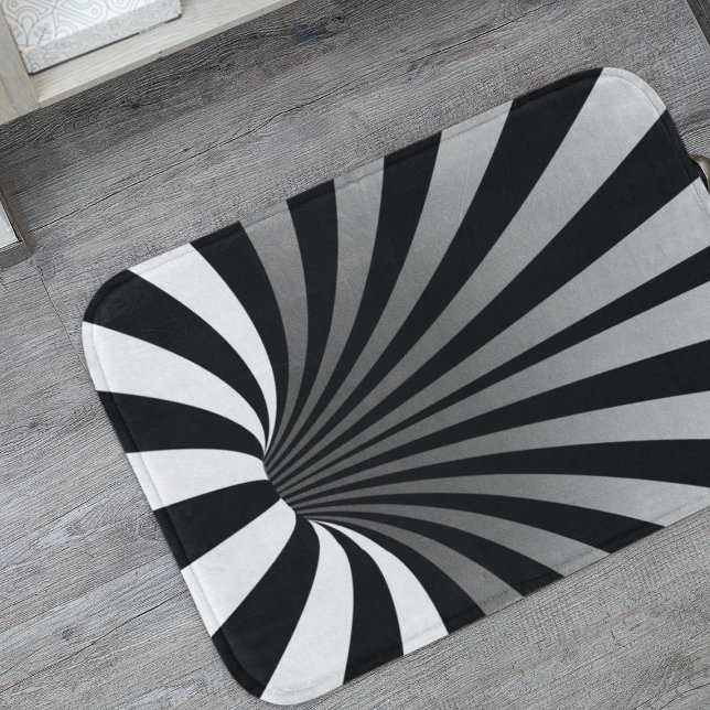 Hypnotic Optical Illusion Trippy Spiral Vortex Bath Mat (Creator Uploaded)