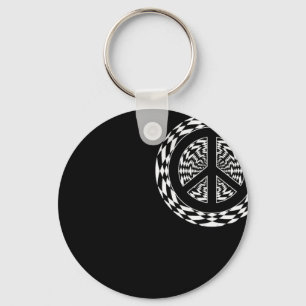 HYPNOTIC PEACE SIGN KEY RING