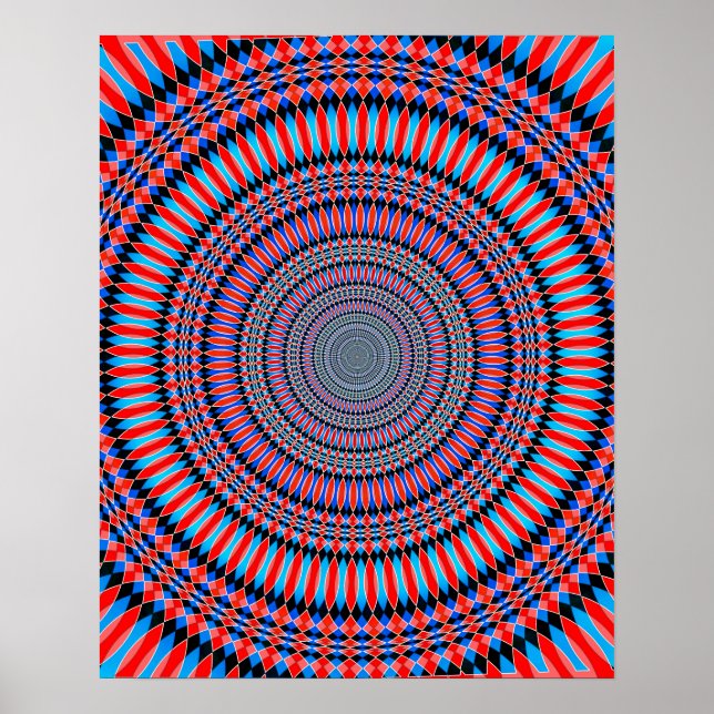 Hypnotic Radial Pattern Poster (Front)