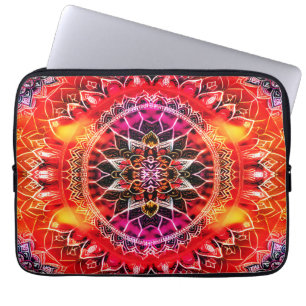 Hypnotic Red Mandala Laptop Sleeve