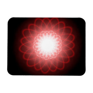 Hypnotic Red Spirals Magnet