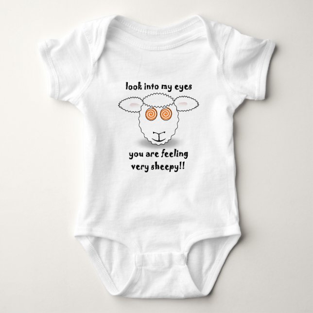 hypnotic sheep baby bodysuit (Front)