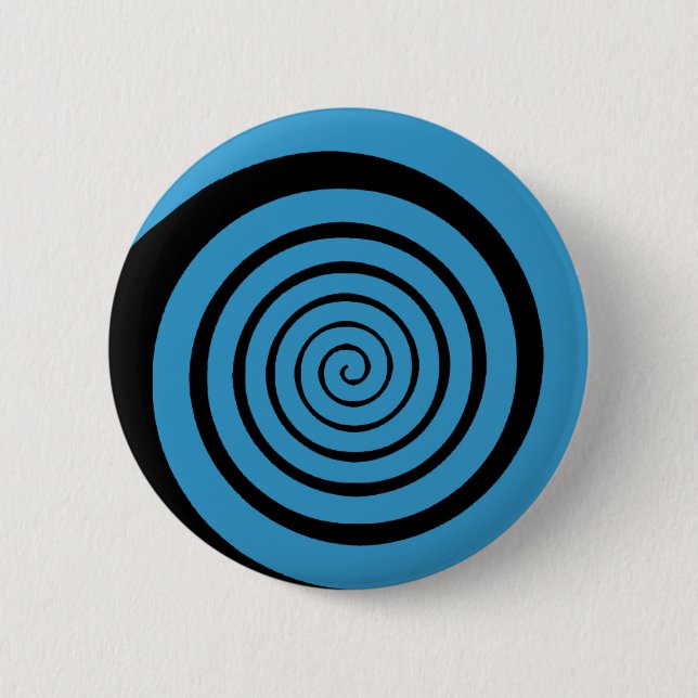 hypnotic spiral 6 cm round badge (Front)