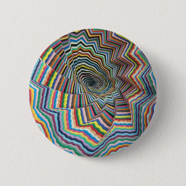 Hypnotic Spiral 6 Cm Round Badge (Front)