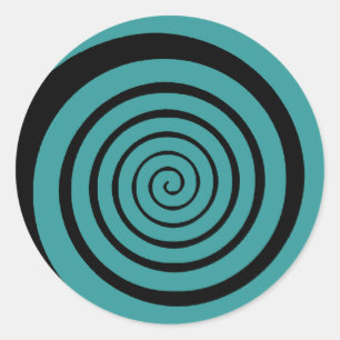 hypnotic spiral classic round sticker