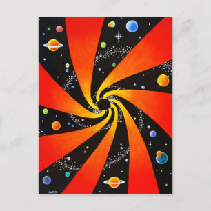 HYPNOTIC SPIRAL GALAXY POSTCARD