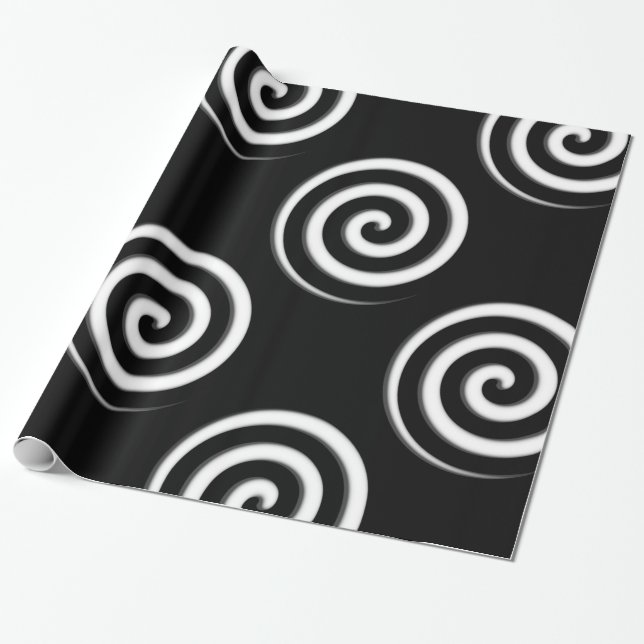 Hypnotic Spiral  Gift Wrapping Paper (Unrolled)