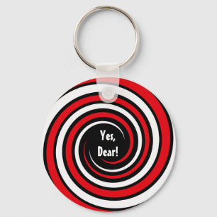 hypnotic spiral keychain