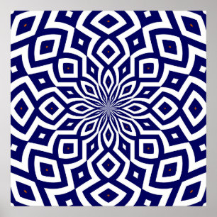 Hypnotic Squiggle pattern Poster
