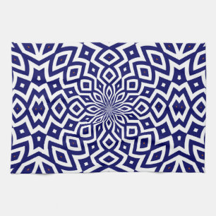 Hypnotic Squiggle pattern Tea Towel