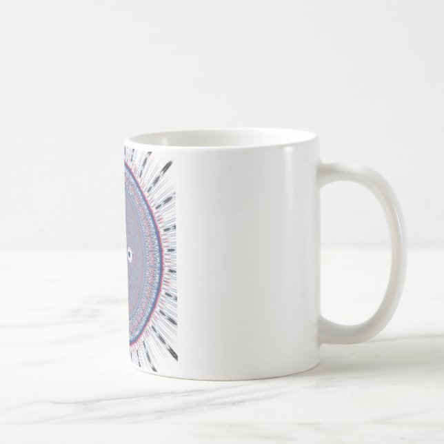 Hypnotic Symmetry: Abstract Geometric Art Coffee Mug (Right)