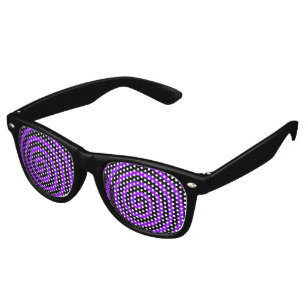 Hypnotised Purple Black Retro Sunglasses