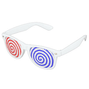 Hypnotised Red Blue Retro Sunglasses