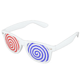 Hypnotised Red Blue Retro Sunglasses